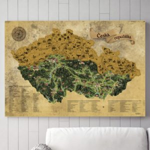 Stírací mapa Česka
