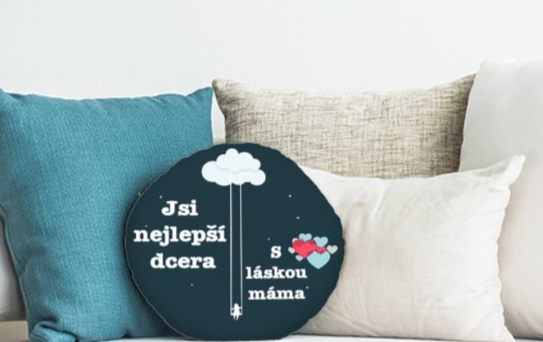Polštářek s vlastím potiskem